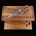 Starrett 2 Piece Butchers Knife Set & Block
