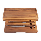 Starrett 2 Piece Butchers Knife Set & Block