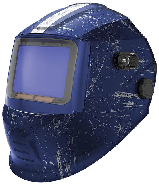 Weldclass PROMAX 680 Digital Auto-Darkening Welding Helmet Blue Retro Graphic (WC-05345) - Cost Less Bolts | Industrial Supplies