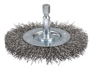Bordo Bordo 50mm Steel Crimp Wire Wheel Brush Hex Shank | BI-5132-50S - bordo-BI-5132-50S