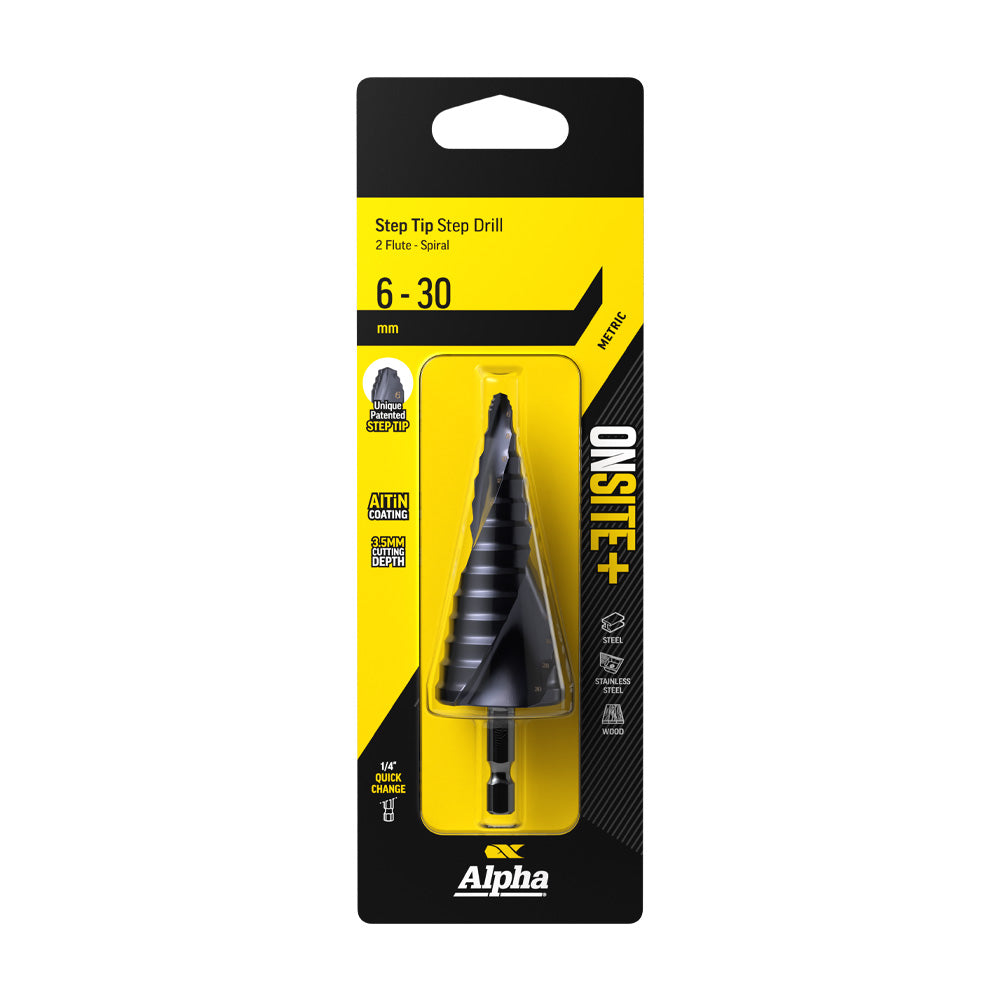 Alpha Onsite+ Step Drill Spiral Flute