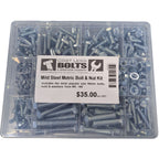 Mild Steel Bolt & Nut Kit - 4.6 Zinc Plated (Metric) - Cost Less Bolts | Industrial Supplies