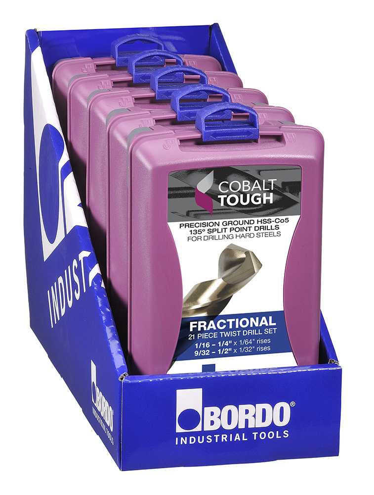 Bordo Drill Set (Imperial) - 21 Piece (Cobalt)