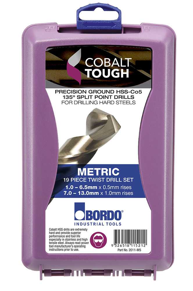 Bordo Drill Set (Metric) - 19 Piece (Cobalt)