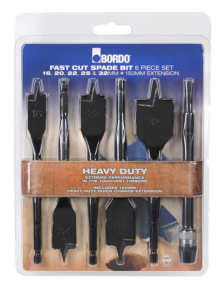 Bordo Heavy Duty Spade Bit Sets (Multiple Variants) - Cost Less Bolts | Industrial Supplies