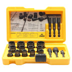 19 PC (1/4in & 3/8in Dr) Alpha Damaged Nut & Bolt Extractor Set - Cost Less Bolts | Industrial Supplies