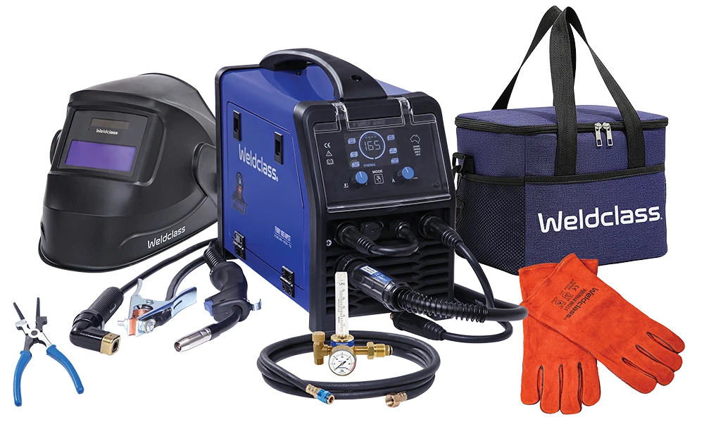Weldclass FURY 165 MPST Pulse MIG, Stick &amp; TIG Welder Value Kit 230V 10A (WFY165MK1) - Cost Less Bolts | Industrial Supplies