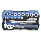 Kincrome LOK-ON™ Drive Socket Set 3/8" (Metric & Imperial) - Cost Less Bolts | Industrial Supplies