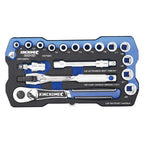 Kincrome LOK-ON™ Drive Socket Set 1/2" (Metric & Imperial) - Cost Less Bolts | Industrial Supplies