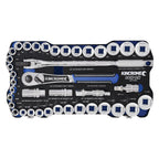 Kincrome LOK-ON™ Drive Socket Set 1/2" (Metric & Imperial) - Cost Less Bolts | Industrial Supplies