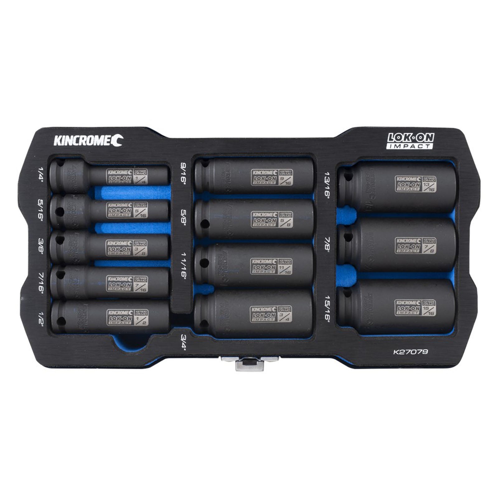 Kincrome LOK-ON™ Drive Deep Impact Socket Set 3/8"