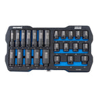 Kincrome LOK-ON™ Drive Standard & Deep Impact Socket Set 3/8" (Metric) - 24 Piece - Cost Less Bolts | Industrial Supplies