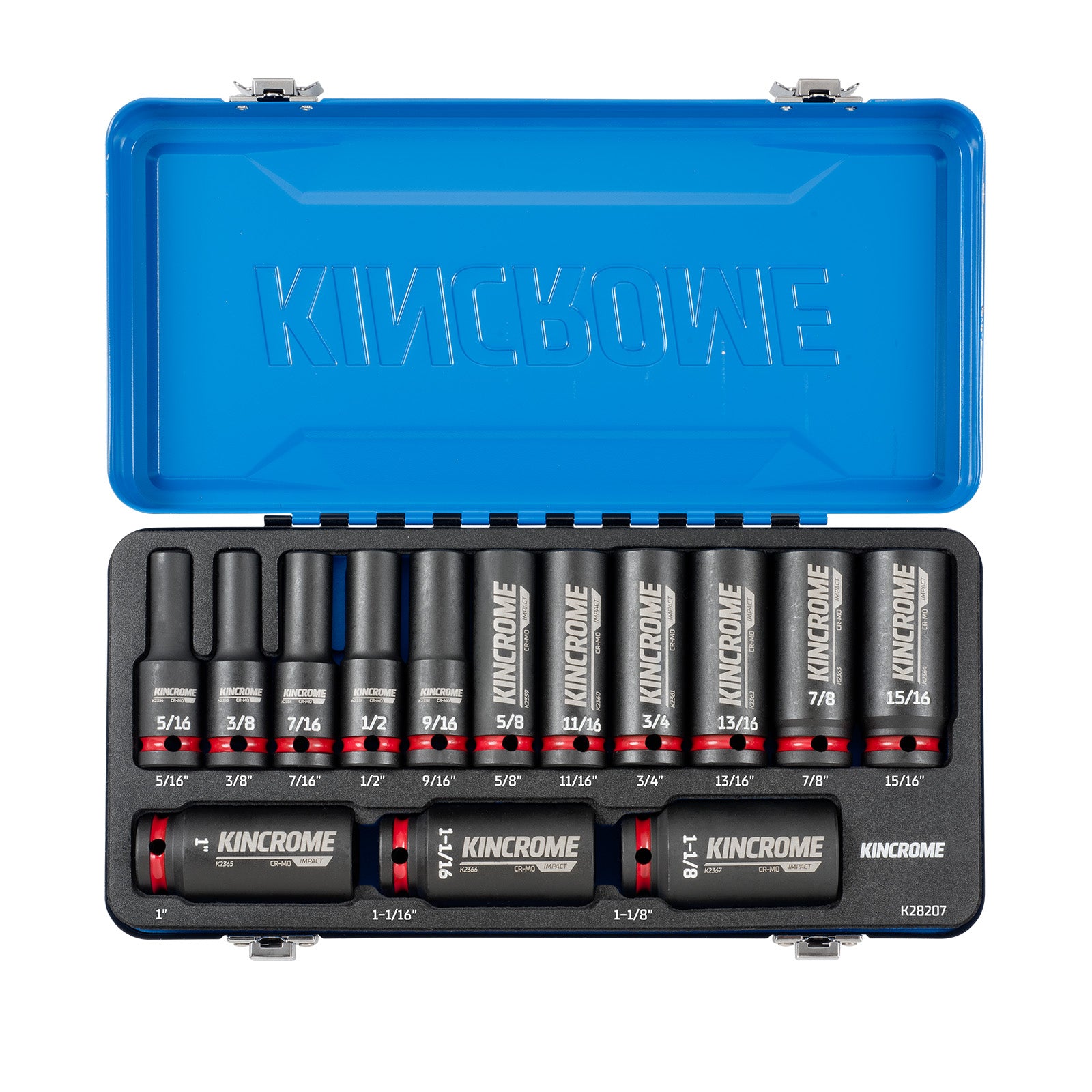 Kincrome Square Drive Deep Impact Socket Set 1/2" (Metric &amp; Imperial)