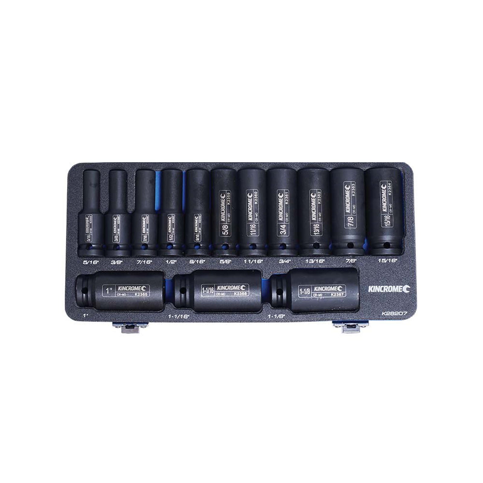 Kincrome Square Drive Deep Impact Socket Set 1/2" (Metric &amp; Imperial)