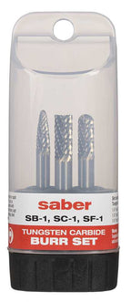 Saber 3 Piece 1/4" Shank Burr Set - Cost Less Bolts | Industrial Supplies