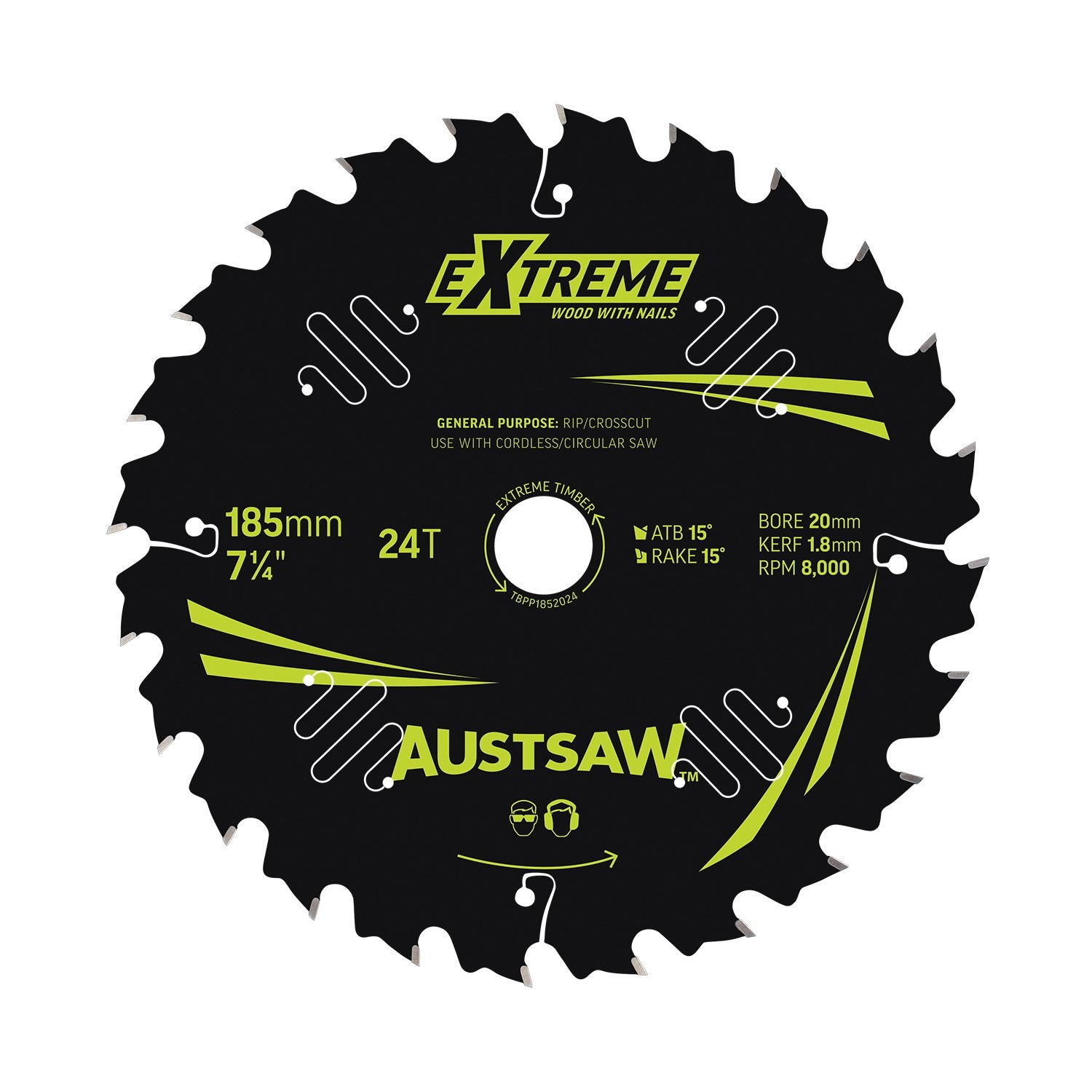 Austsaw Extreme: Wood with Nails Blade Think Kerf