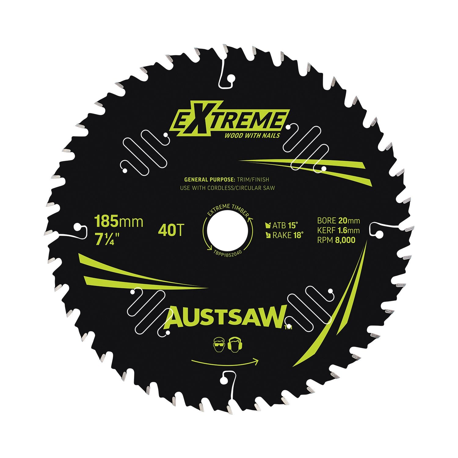 Austsaw Extreme: Wood with Nails Blade Think Kerf