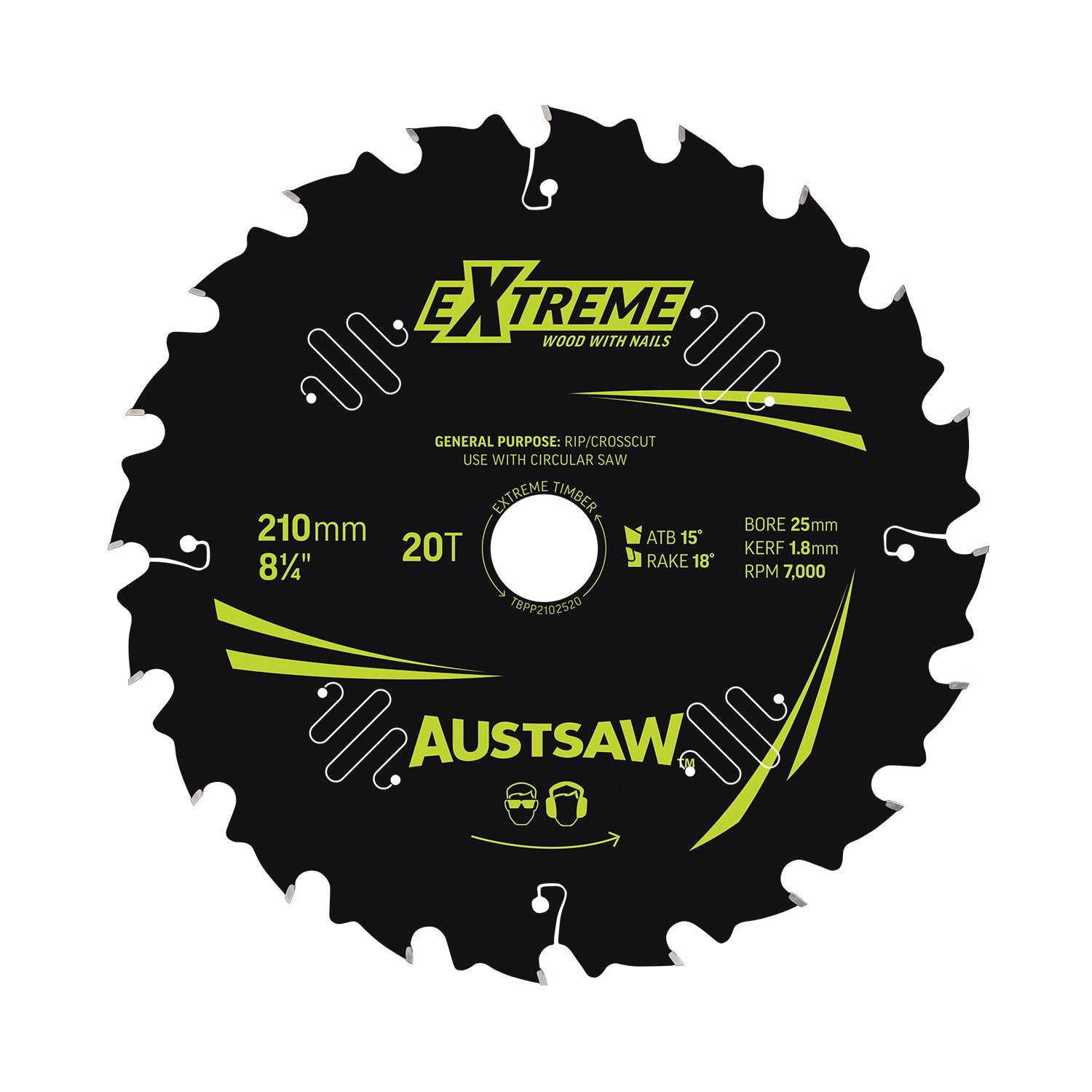 Austsaw Extreme: Wood with Nails Blade Think Kerf
