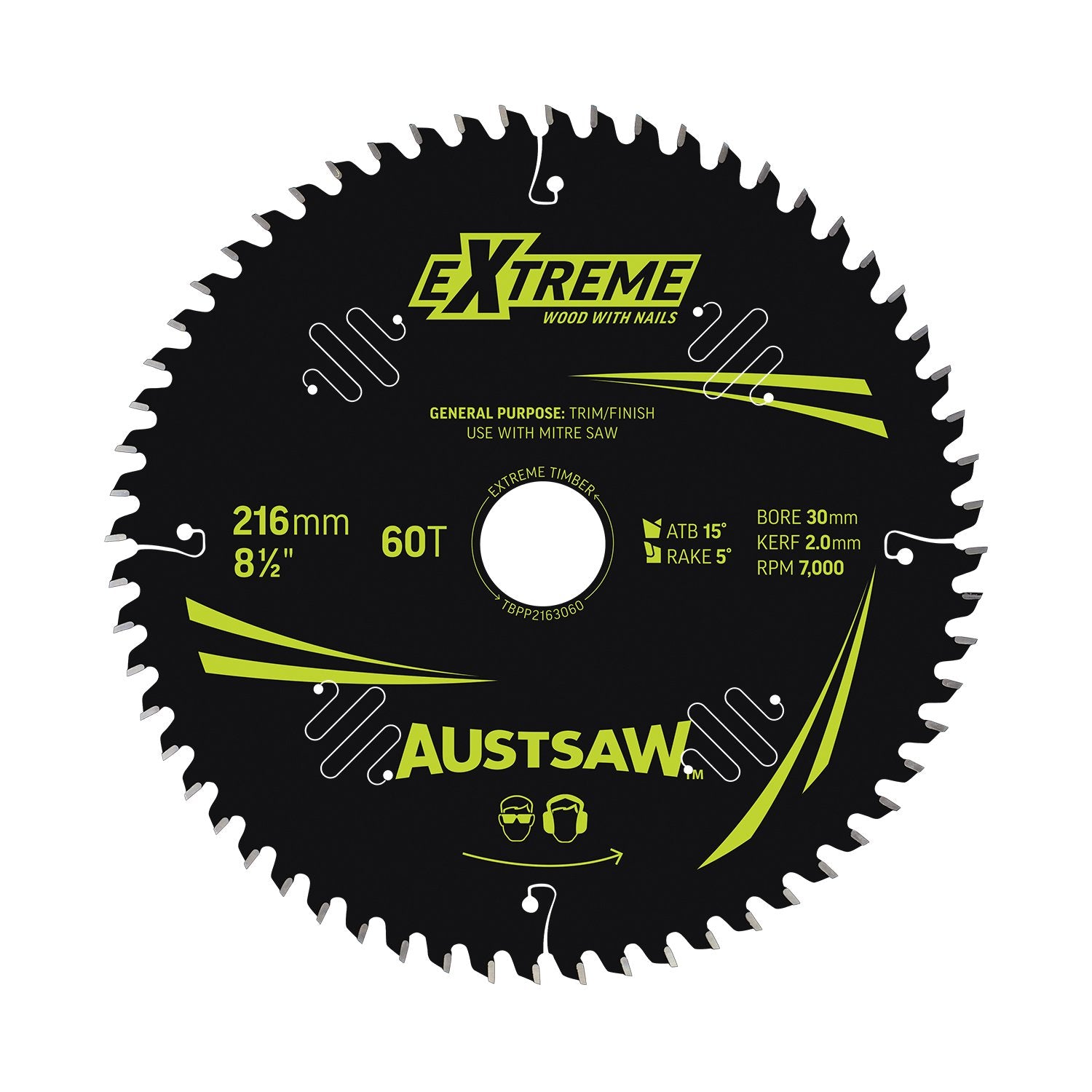 Austsaw Extreme: Wood with Nails Blade Think Kerf