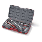Teng Drive Combined Socket Set 1/4" & 1/2" (Metric) - 72 Piece - Cost Less Bolts | Industrial Supplies