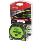Sterling Ultimax Tape Measure Easyread: Magnetic Hook - 8m x 25mm (Metric) - Cost Less Bolts | Industrial Supplies