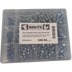 Socket Head Cap Screw Kit Zinc Plated (240 Pieces) - Cost Less Bolts | Industrial Supplies
