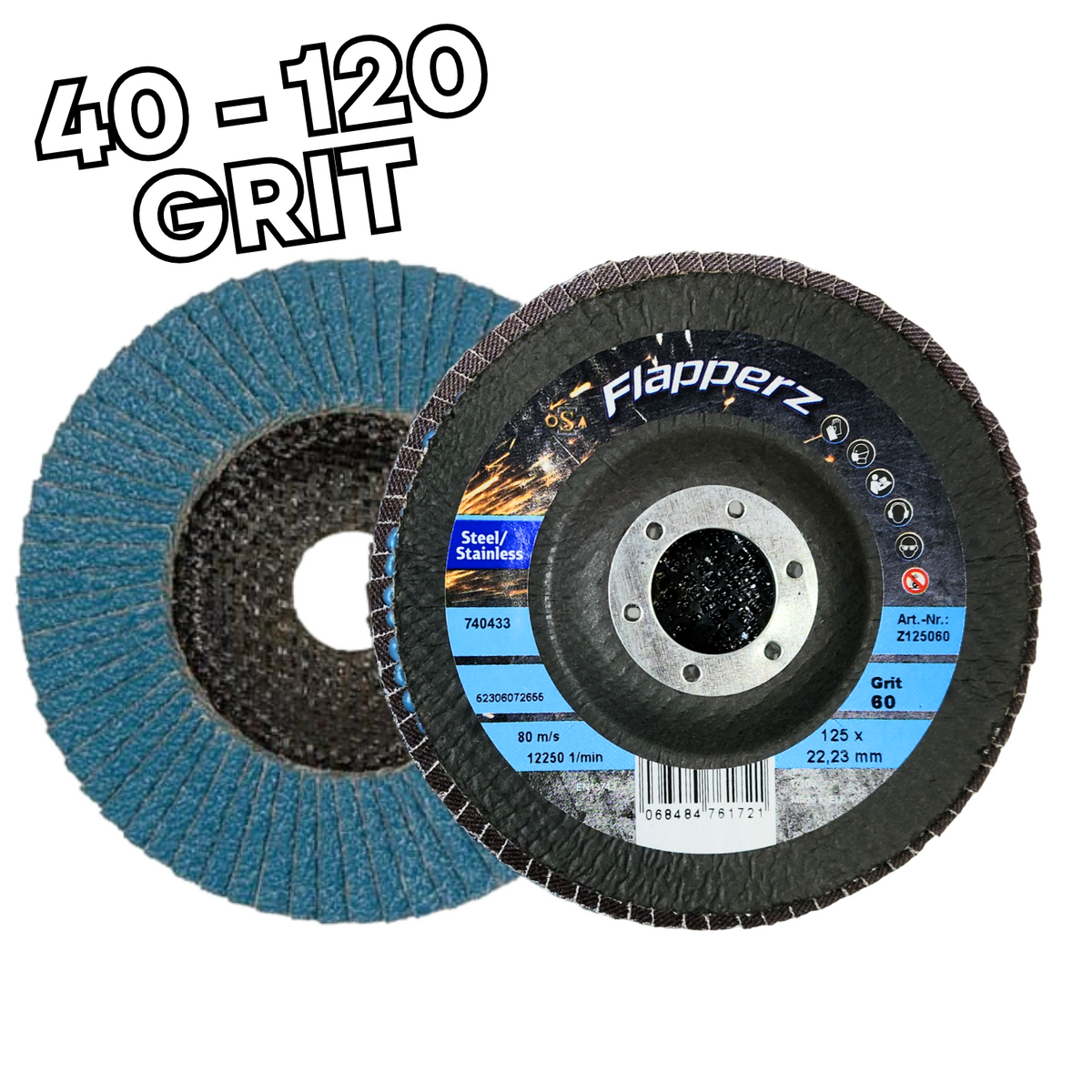 FLAPPERZ 125mm Zirconia Flap Discs | 10Pk - Cost Less Bolts | Industrial Supplies